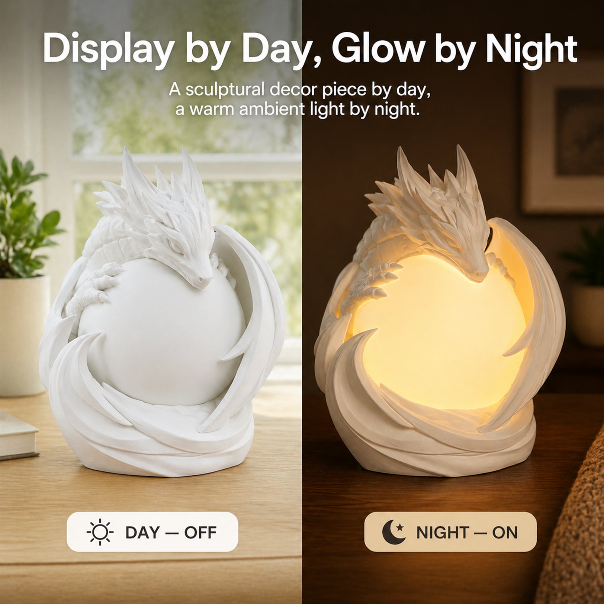 Lampe de table 3D imprimée Dragon Ambient