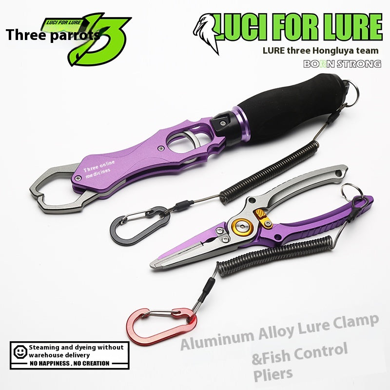 Accessoires de pêche multifonctions Alliage d'aluminium Tongs géants de poissons avec contrôle de pesée