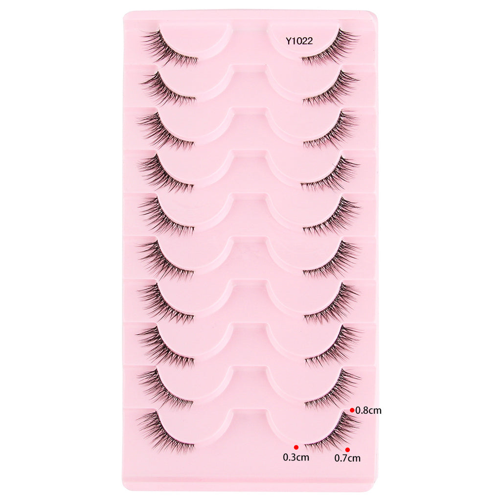 Femmes Portable Européen et style américain Sheer demi-longueur faux cils