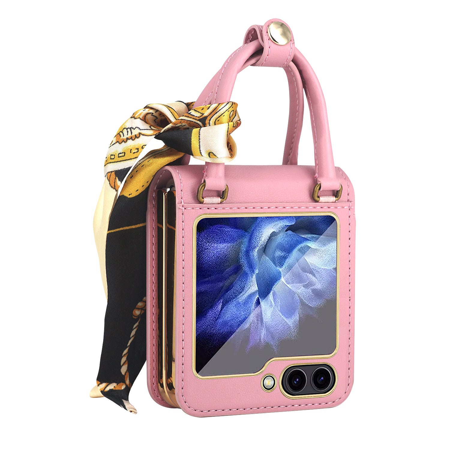 Sac à main électroplaqué Flip5 ornement ruban Une pièce Hinge housse de protection