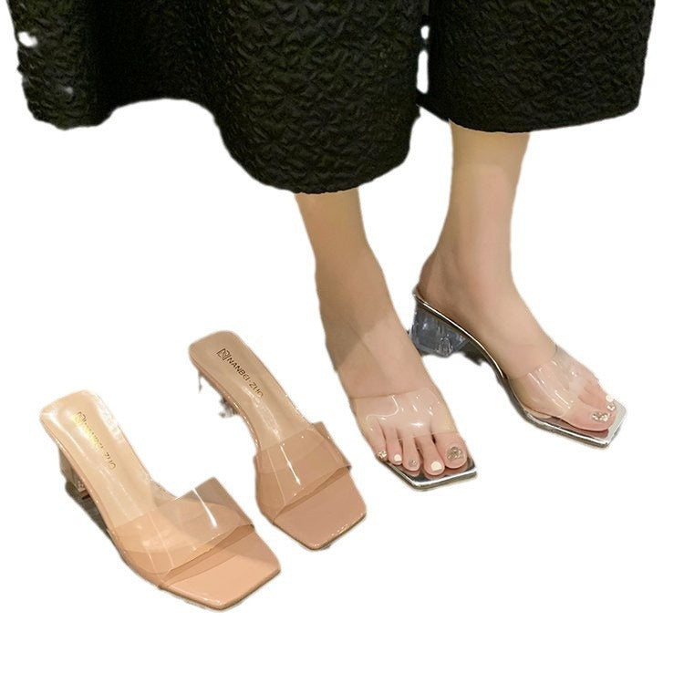 Women's Square Heel Slingback Sandals
