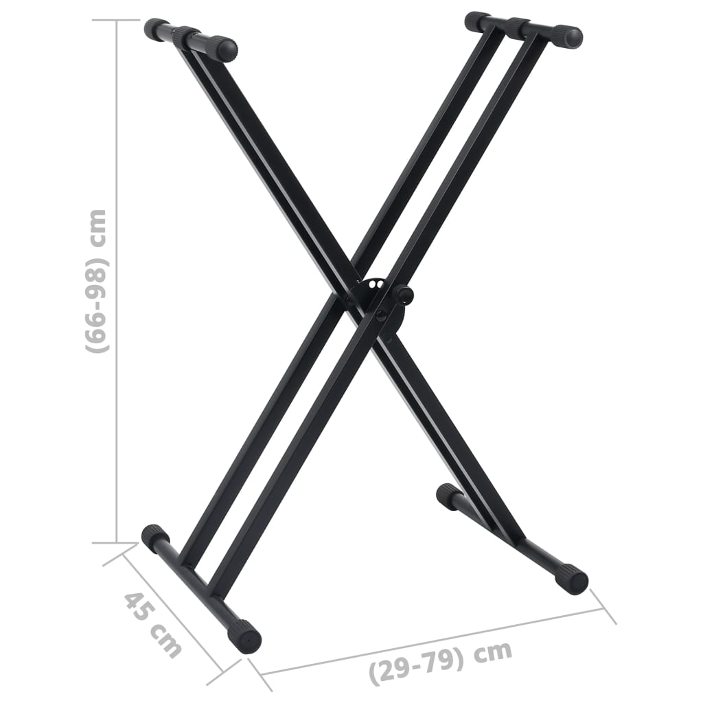 Porte-clefs et tabouret double-croisement noir