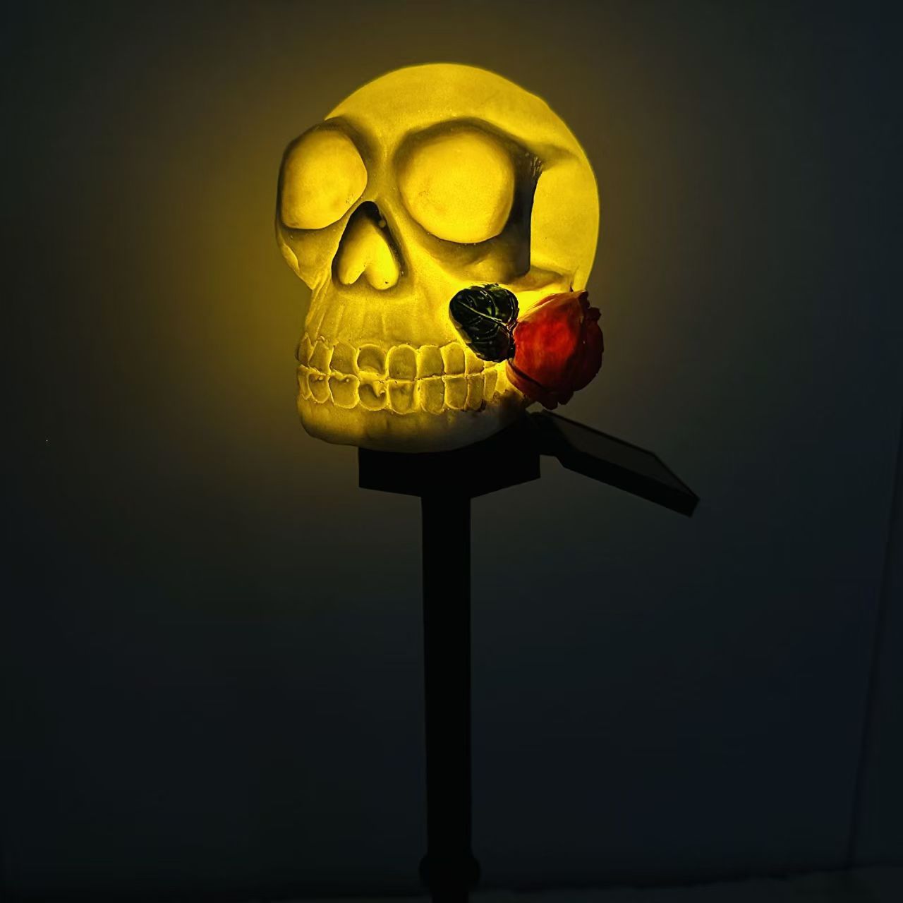 Lanterne en résine pour décors d'Halloween sur le thème du crâne