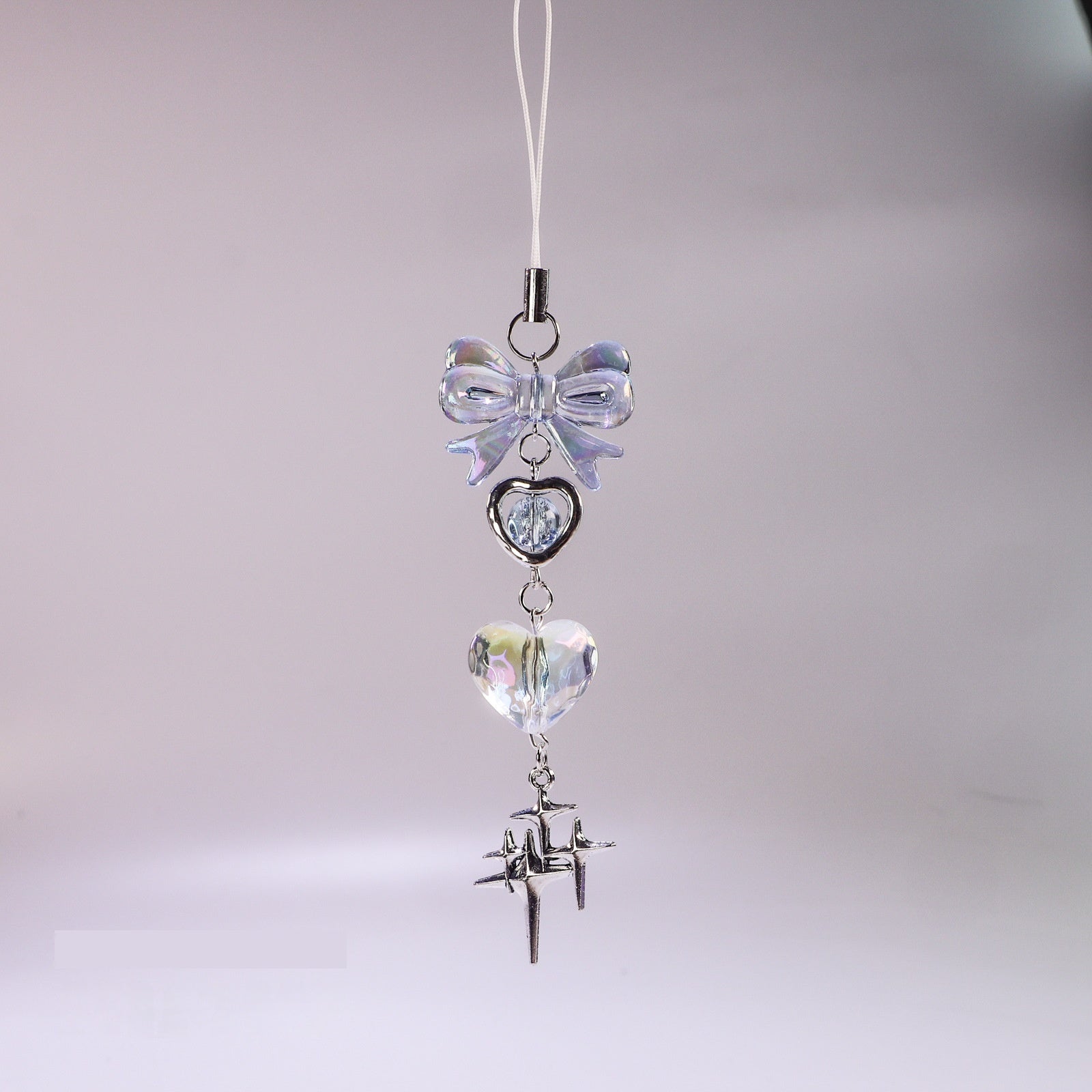Ornements Cœur clair bleu perles
