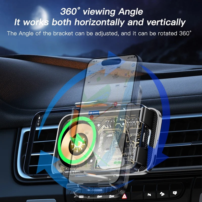 Support de voiture universel avec fonction de recharge sans fil pour téléphones portables
