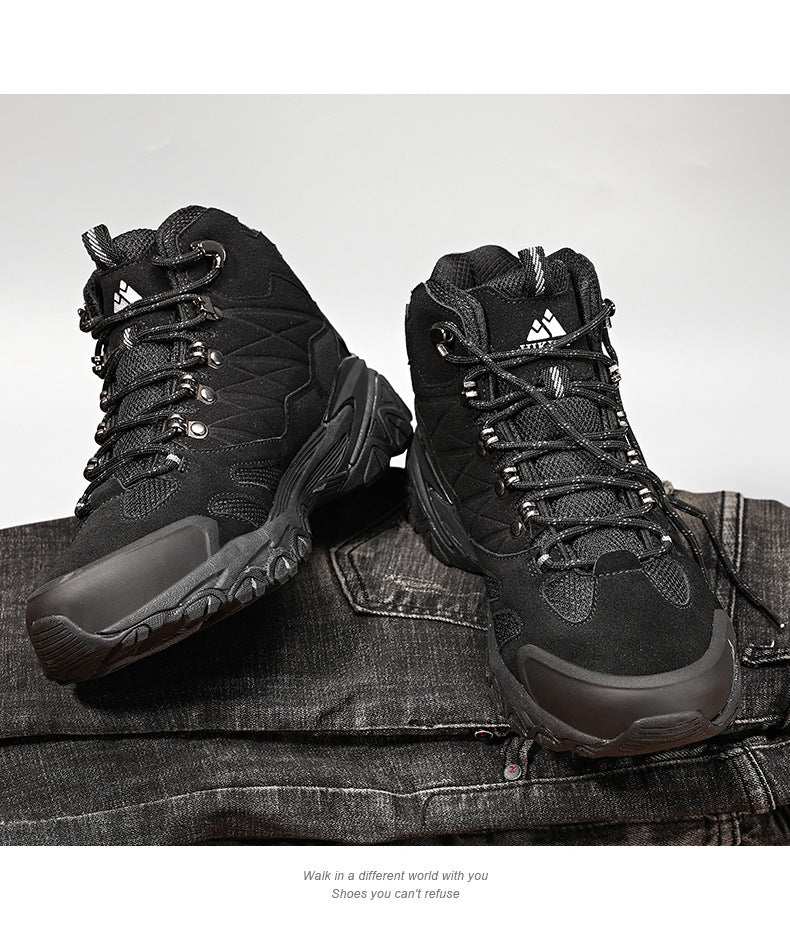 Sports de loisirs de plein air High-top Waterproof Chaussures de randonnée antidérapantes pour hommes