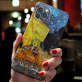 Van Gogh Starry Sky Téléphone portable Shell stéréoscopique
