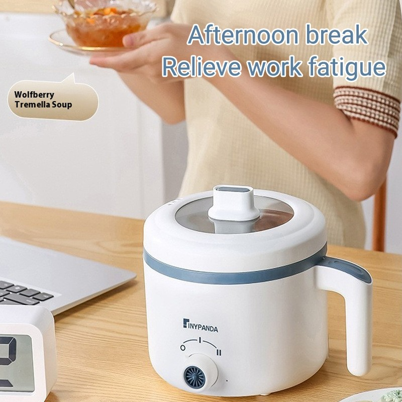 600W Électrique Mini Cuisinière de riz 1.7L Portable Non Stick vapeur mécanique
