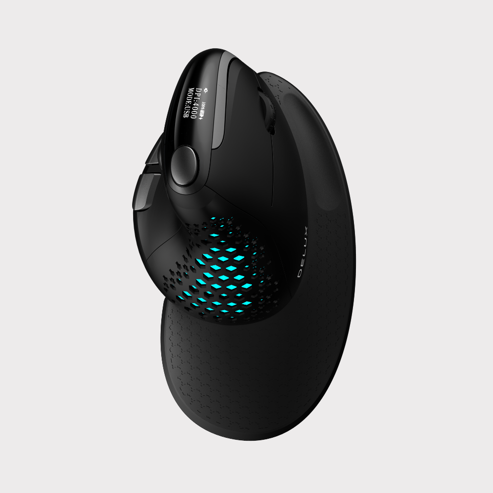 M618XSD Thumb Roue Ergonomie Souris rechargeable Bluetooth à trois modes
