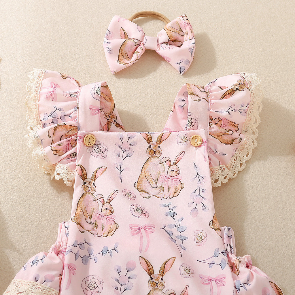 Robe Triangulaire Romper imprimé bébé et tout-petit Bandeau à deux pièces