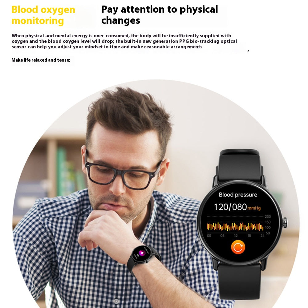 Smart Blood Glucose Fréquence cardiaque Surveillance de l'oxygène du sang Bluetooth Calling Sports Watch