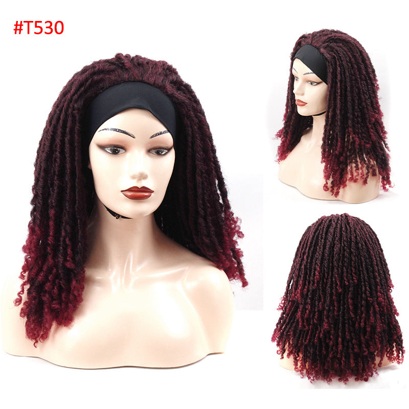Ruban Long Curly Crochet perruque tête couverture