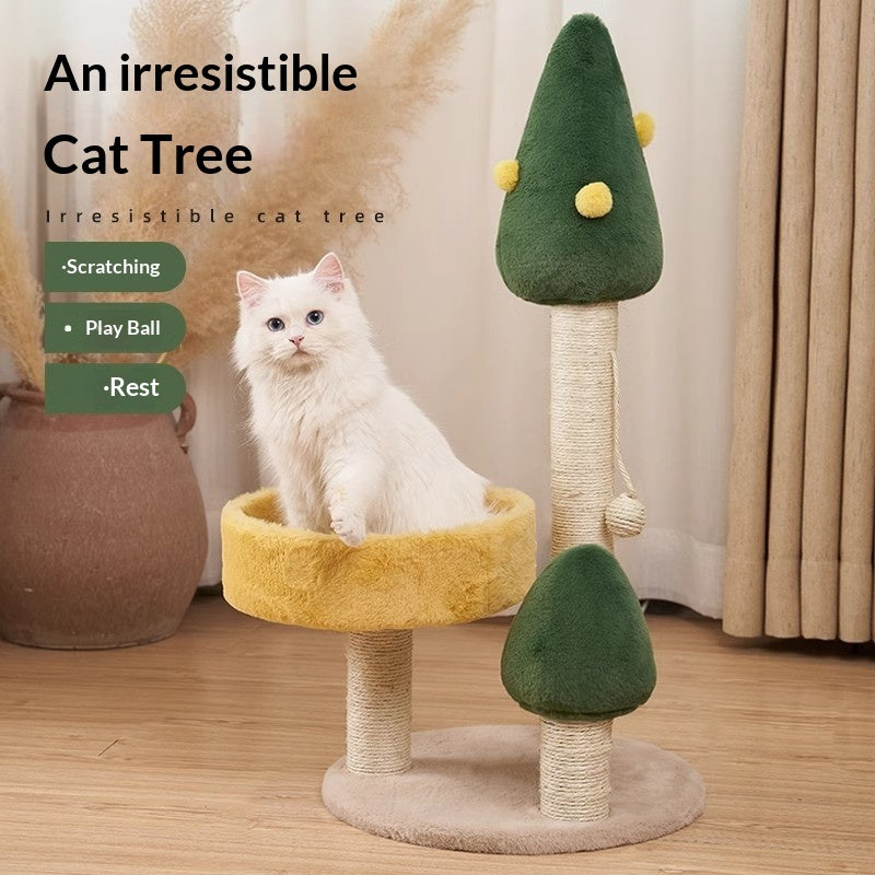 Arbre de chat tout-en-un et lit de chat