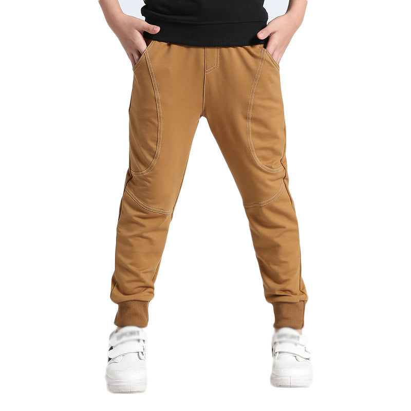 Printemps et automne Pantalons de sport occasionnels en coton pur pour enfants
