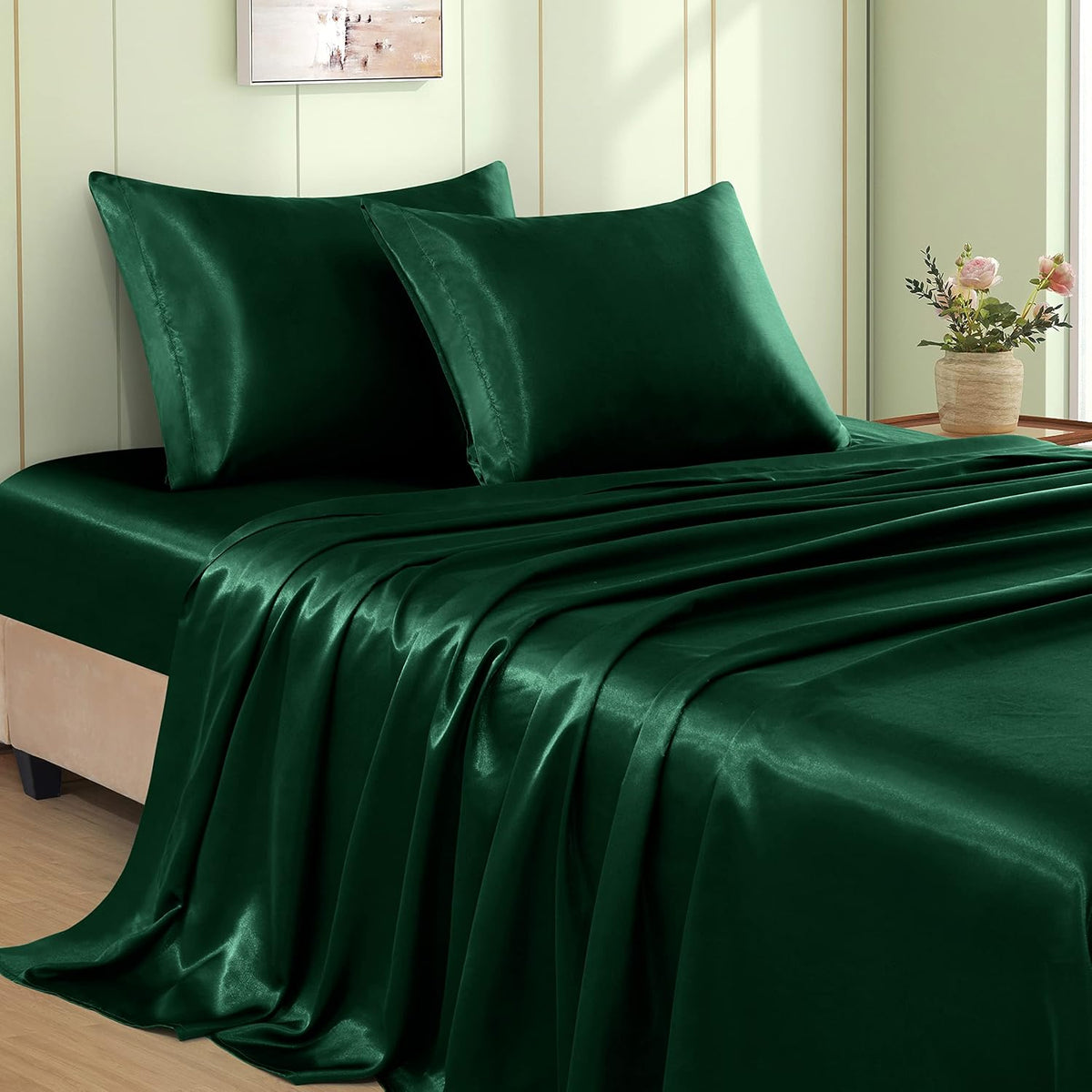 Ensemble de draps Satin 4 pièces