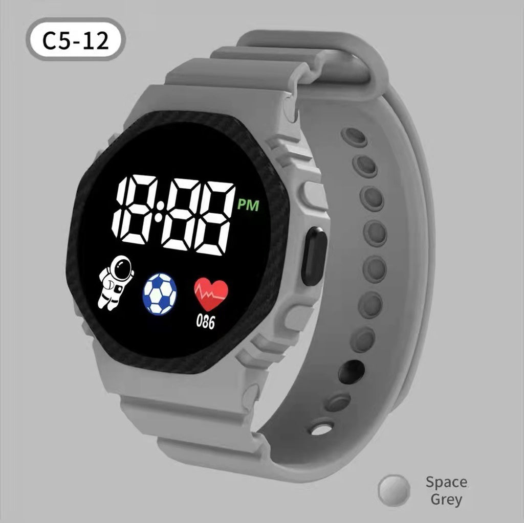 Montre électronique carrée Étudiante