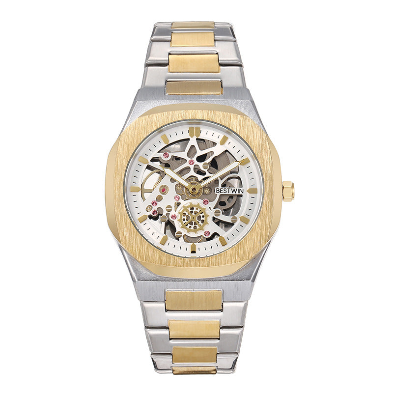 Fashion Alliage Montres Hommes BESTWIN Fermoir papillon creux