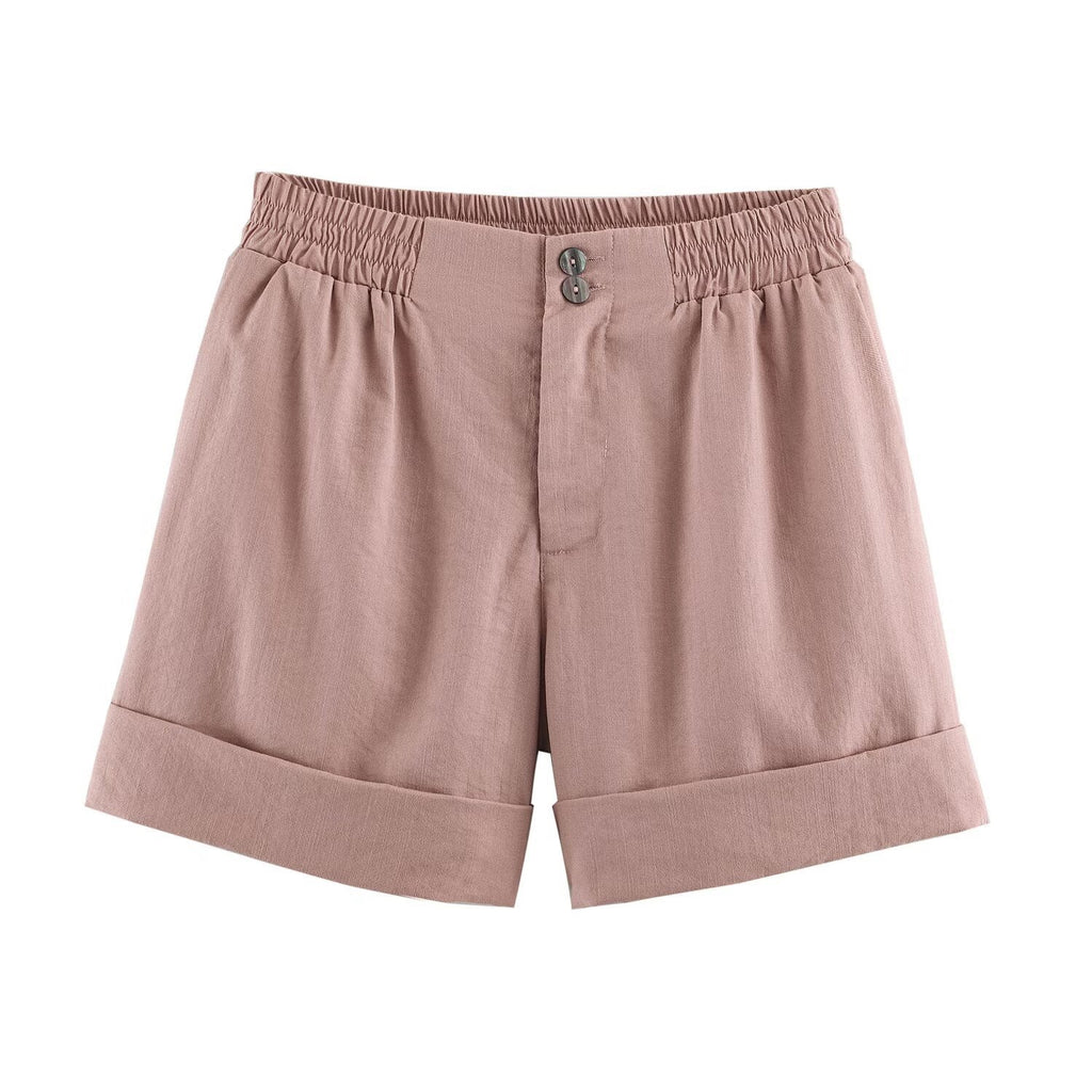 Short occasionnel avec un style Western Hem Curled