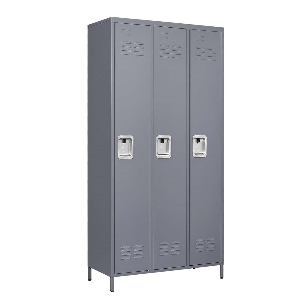 3 porte 72in H serrures métalliques avec serrure pour les employés