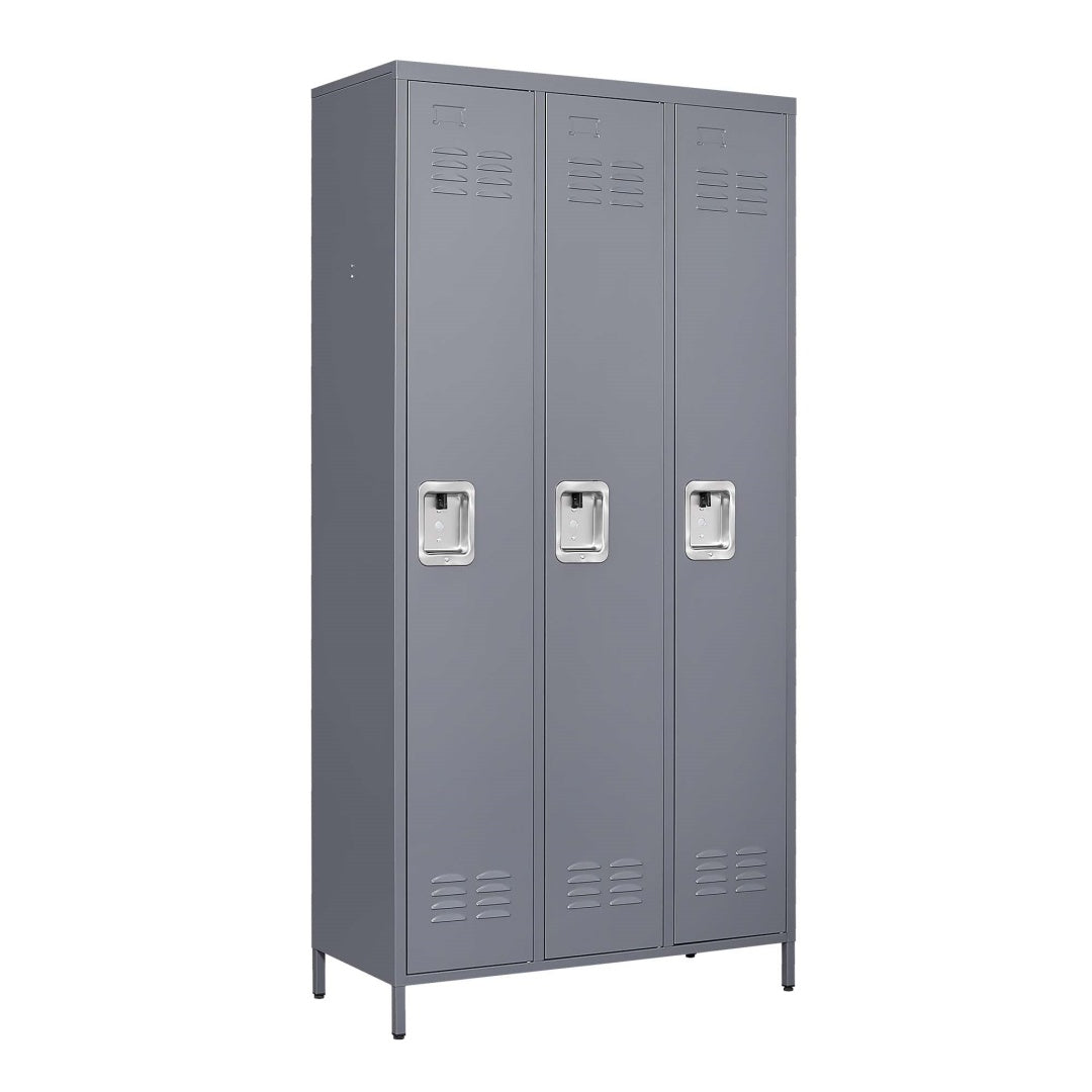 3 porte 72in H serrures métalliques avec serrure pour les employés