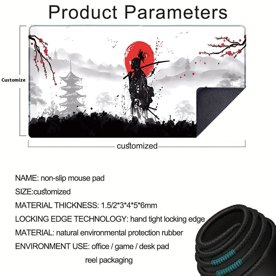 Japonais Samurai Esports Bureau Jeu Mouse Pad