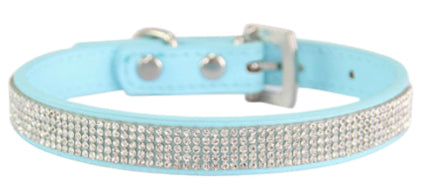 Collier de chien de broderie de diamant de chat