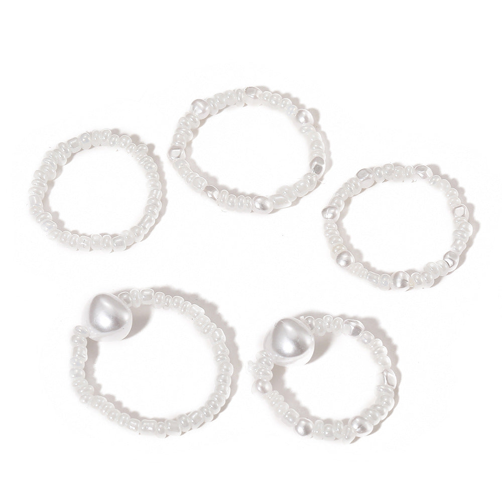 Bijoux pour femmes Bague en perles de riz