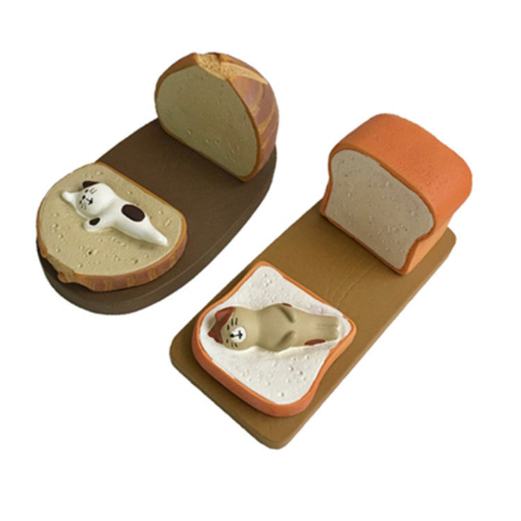 Sac à Toast Cat Couple Petit cadeau Résine synthétique Support de téléphone portable