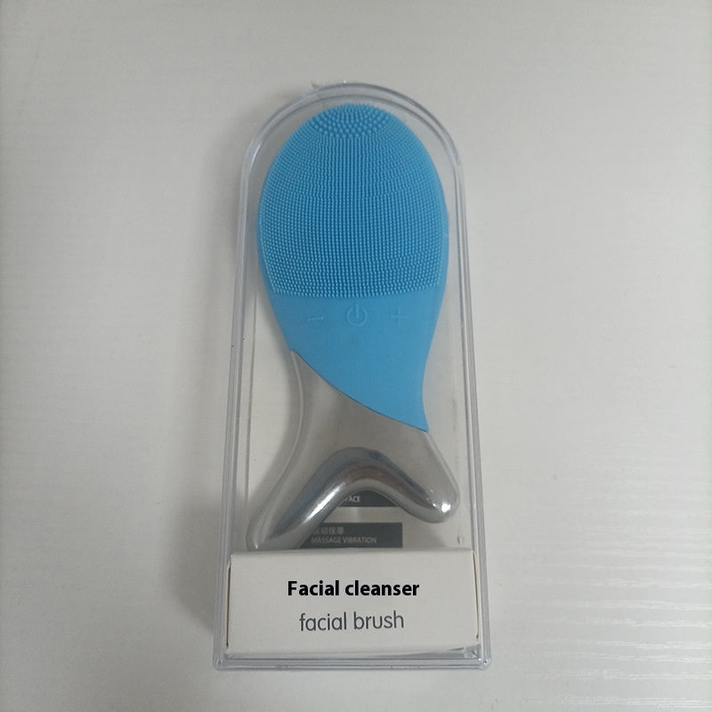 Système de nettoyage de gel de silicone Nettoyant du visage électrique Brosse de nettoyage Poches inductifs