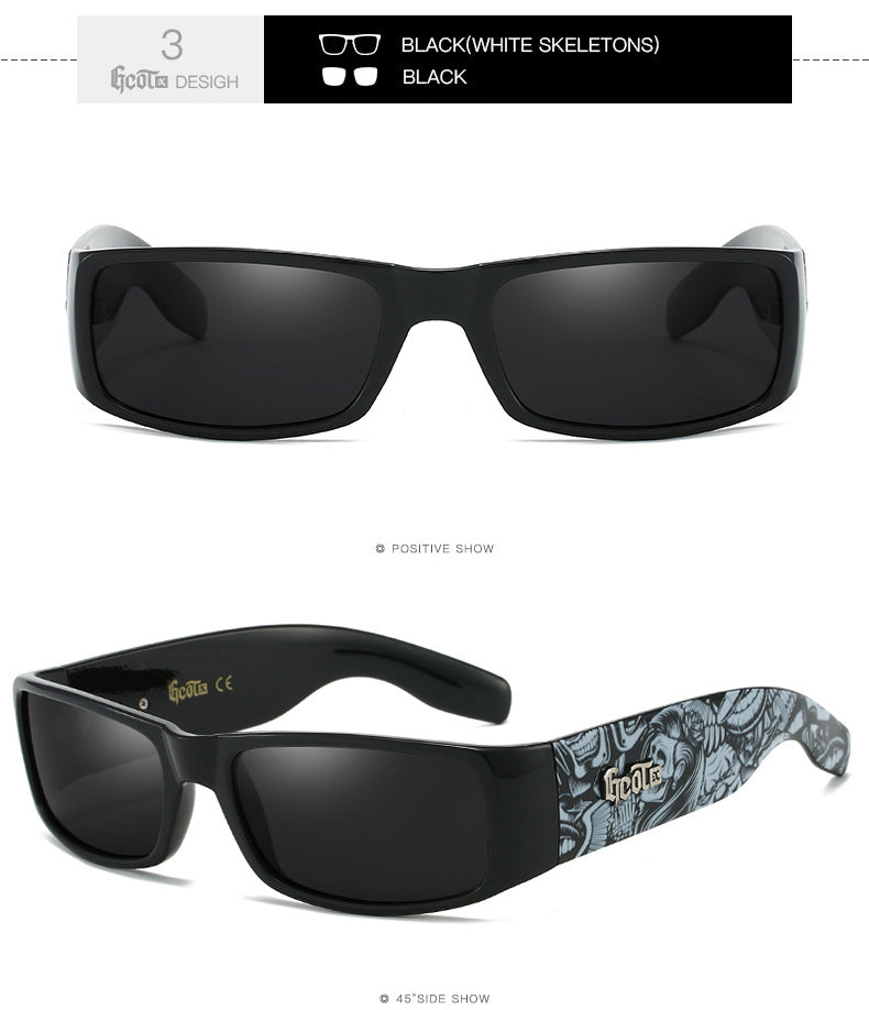 Fashion Brand Plaid Hip Hop Fashion West Coast Polarized Lunettes de soleil