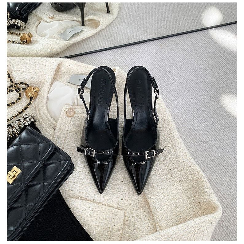 Femmes Slip-On Élégant Stiletto Talon bas coupe pompe