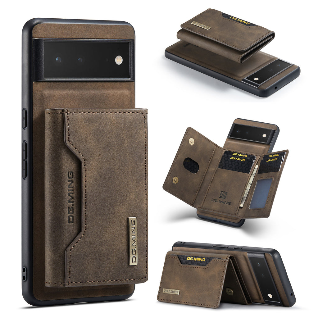 Porte carte magnétique en cuir Boîtier de protection pour téléphone portable