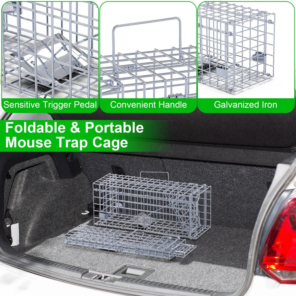 Cage de piège à rats réutilisable à haute sensibilité 2Pack – Déclencheur d'un lot rapide
