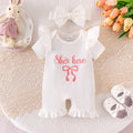 Romper à manches courtes avec bande de tête Bow