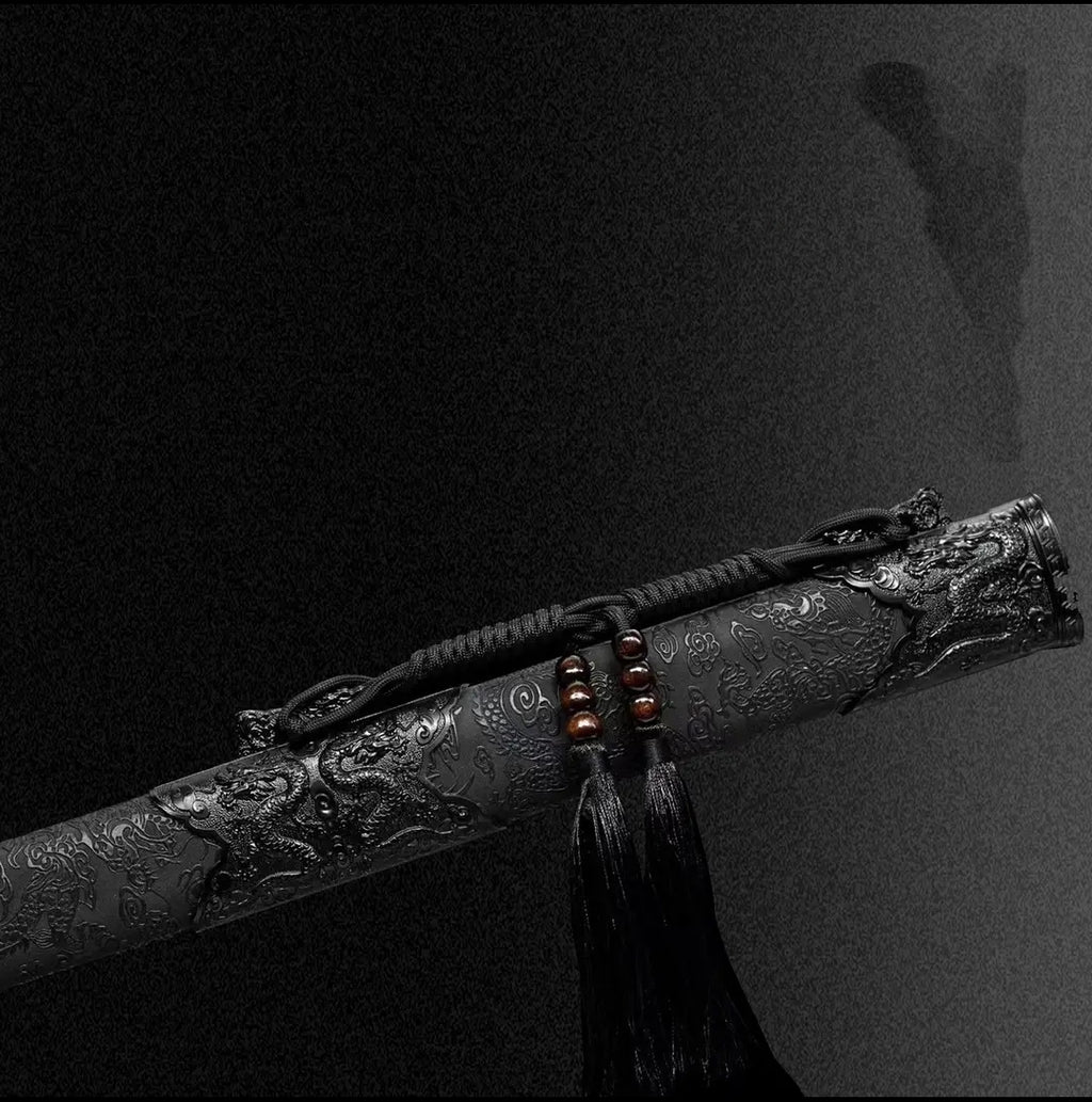 Liuing Integral Tang Dynasty Horizontal Sword Haute Acier Manganèse Auto-Défense Cold Weap