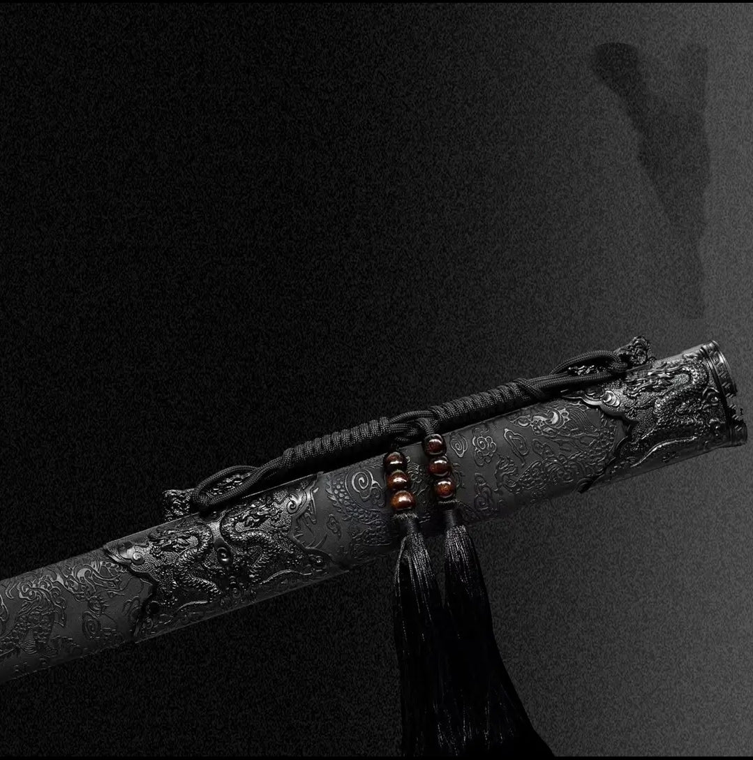 Liuing Integral Tang Dynasty Horizontal Sword Haute Acier Manganèse Auto-Défense Cold Weap