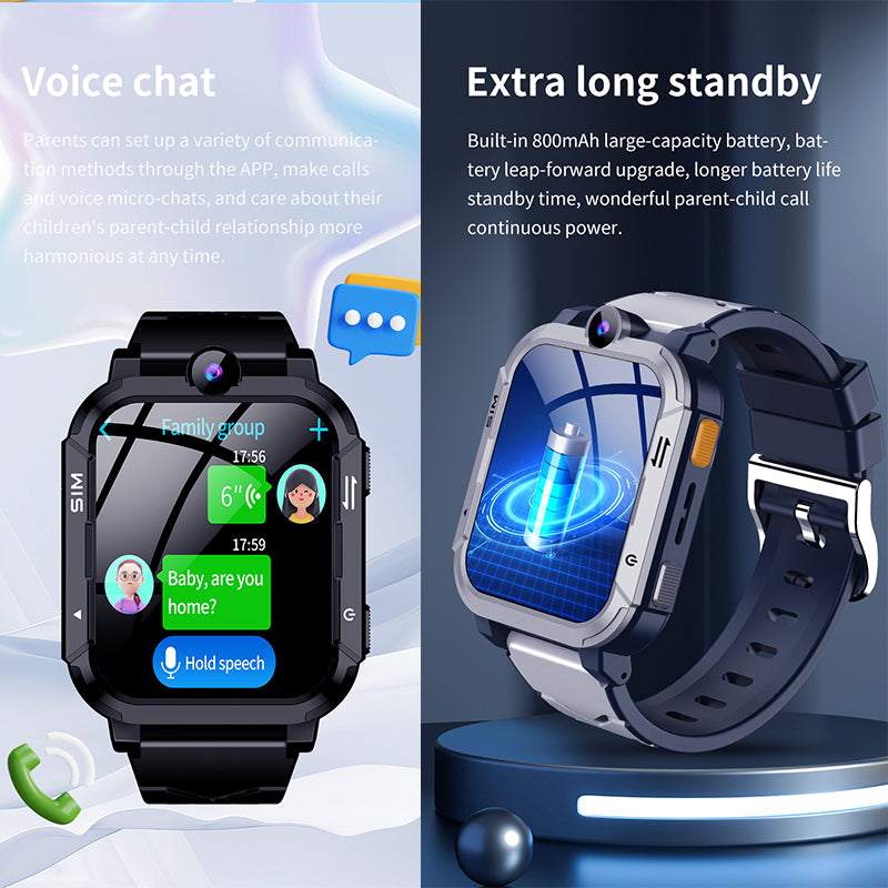 4G Kids Smart Watch avec GPS Tracker Vidéo Call Touch écran caméra étanche