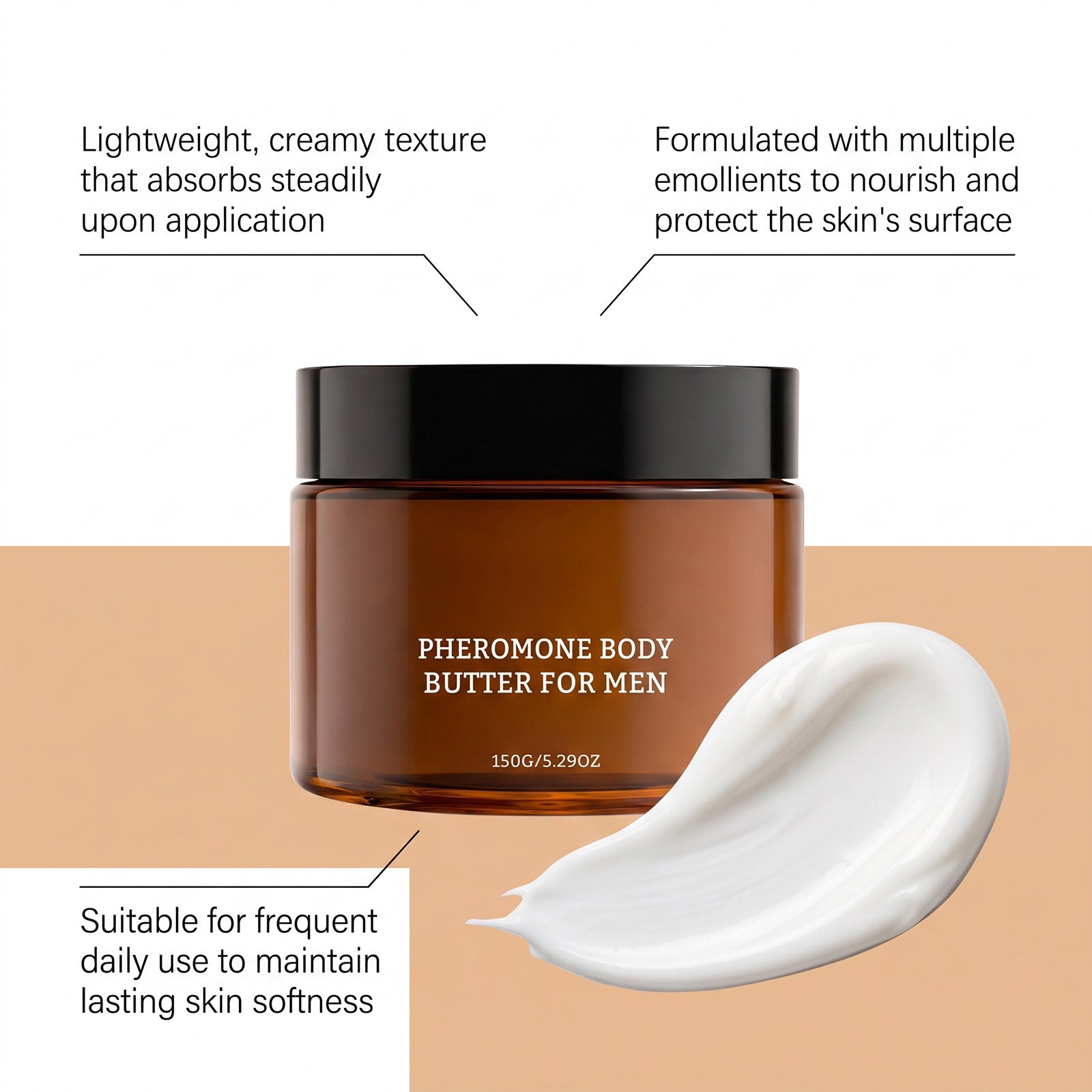Crème hydratante pour le corps des hommes Lotion