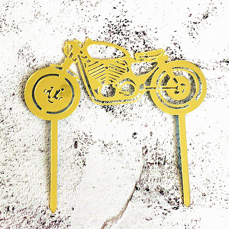 Décoration de fête d'insertion de gâteau anniversaire de voiture de moto