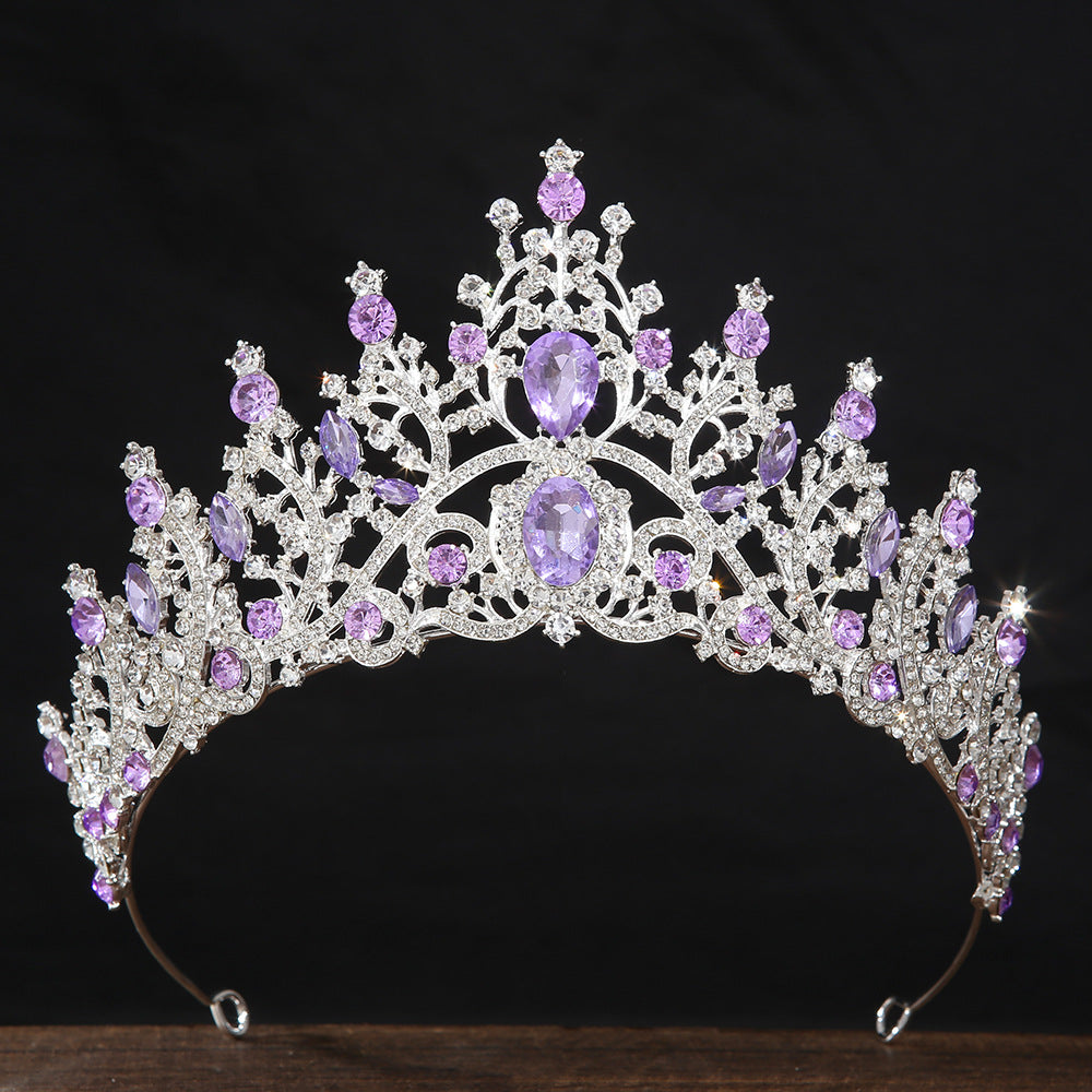 Crown de mariée en cristal brillant Léger style européen et américain