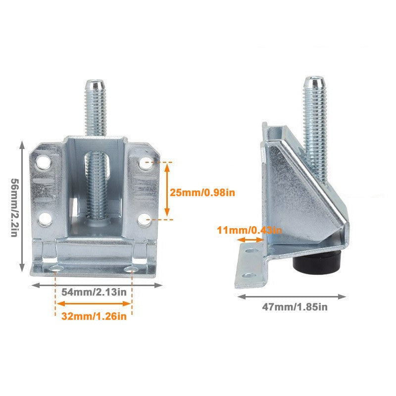 4x M10 lourd de service de nivellement hauteur réglable machine meubles pieds W serrure écrou