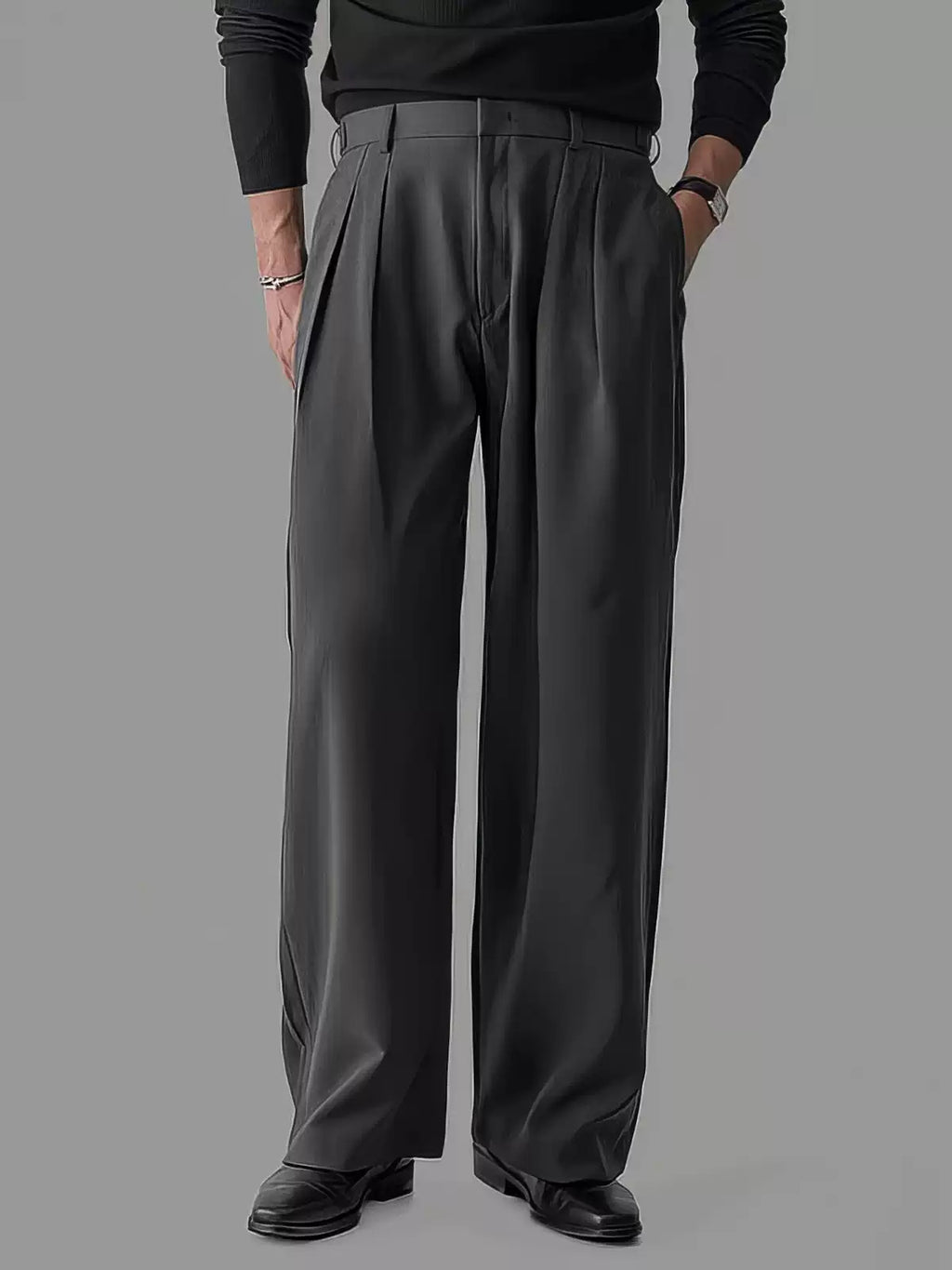 Pantalon double-pleat pour hommes