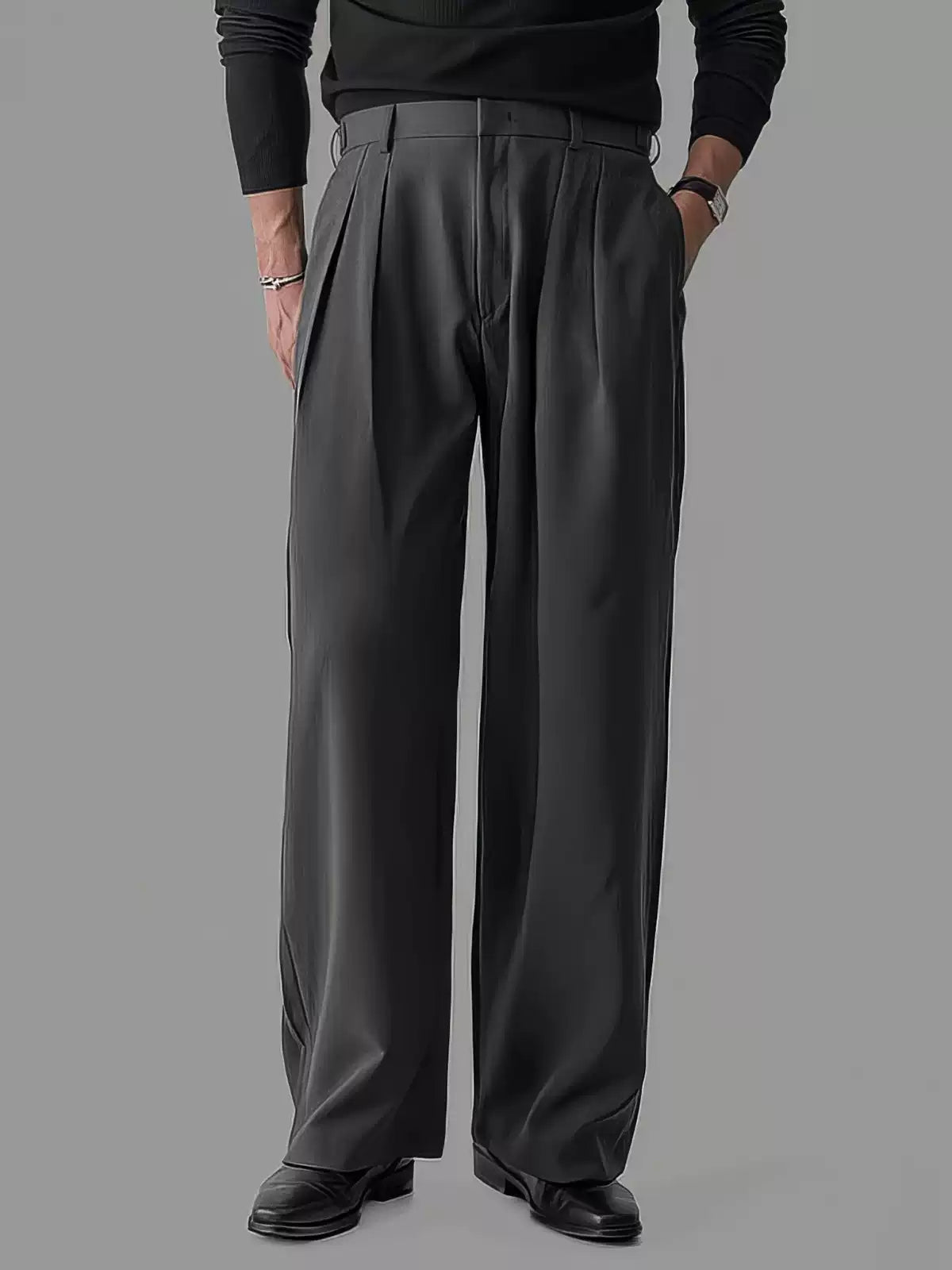Pantalon double-pleat pour hommes