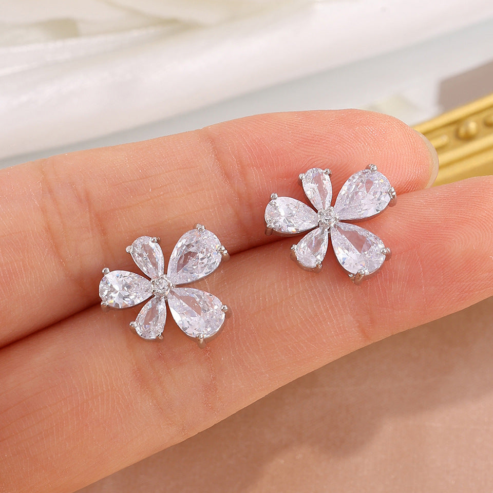 Women's 5-Petal Flower Earrings