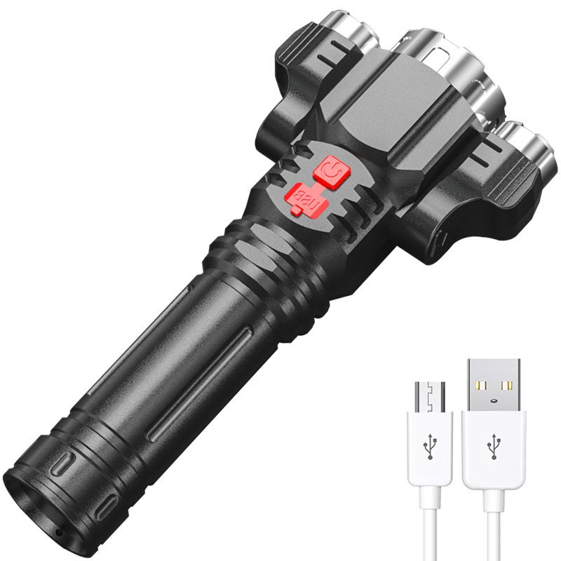 Outdoor Home Portable Riding Lampe de poche rechargeable USB