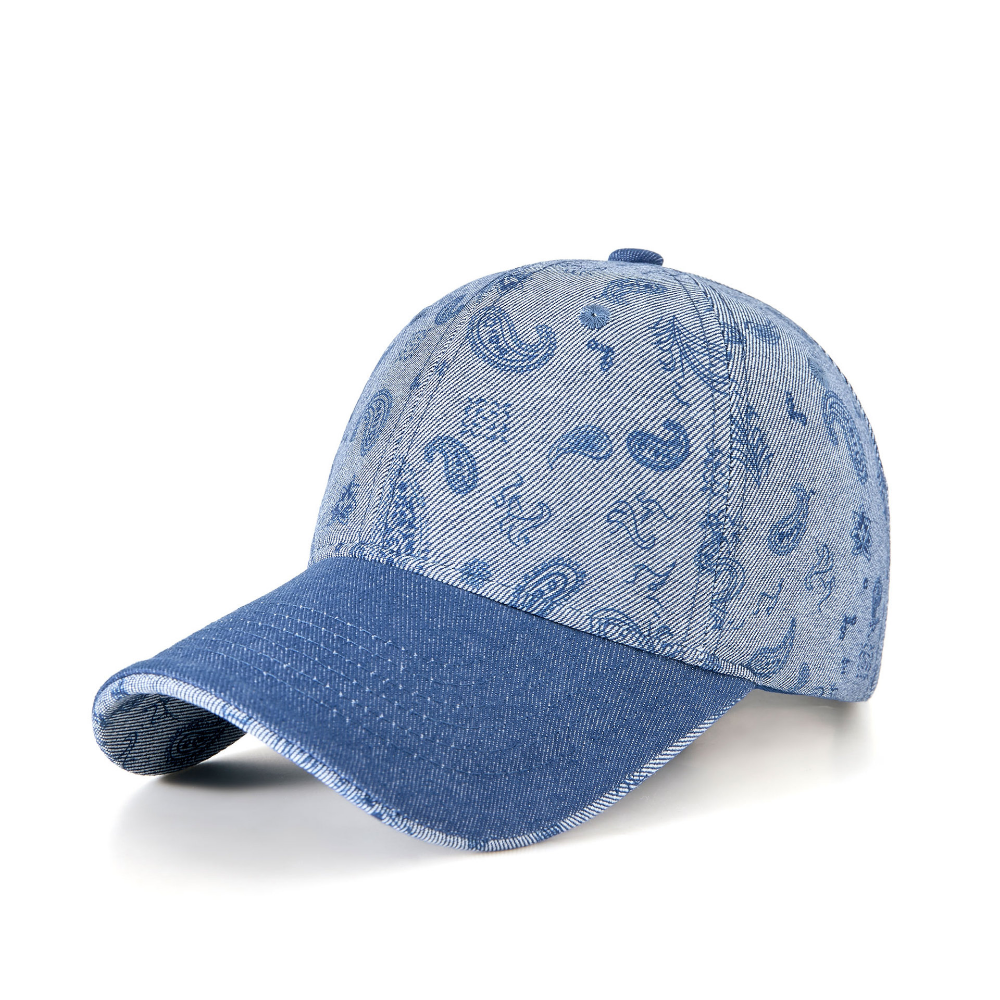 Retro Cashew Flower Patterned Patchwork Casquette de baseball avec Paisley Pr lassée