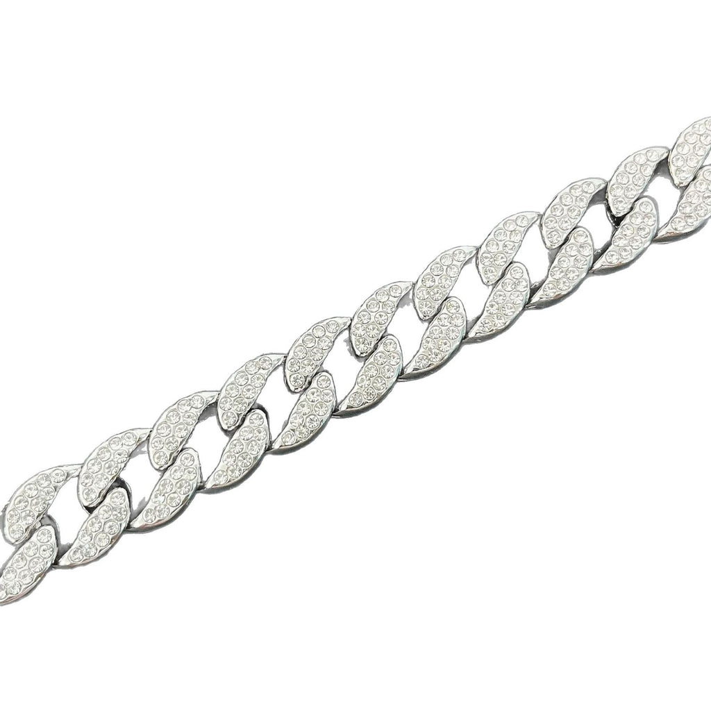 Bracelet Hip-Hop personnalisé pour les hommes et les femmes Chaîne Cubaine Tout-Diamant