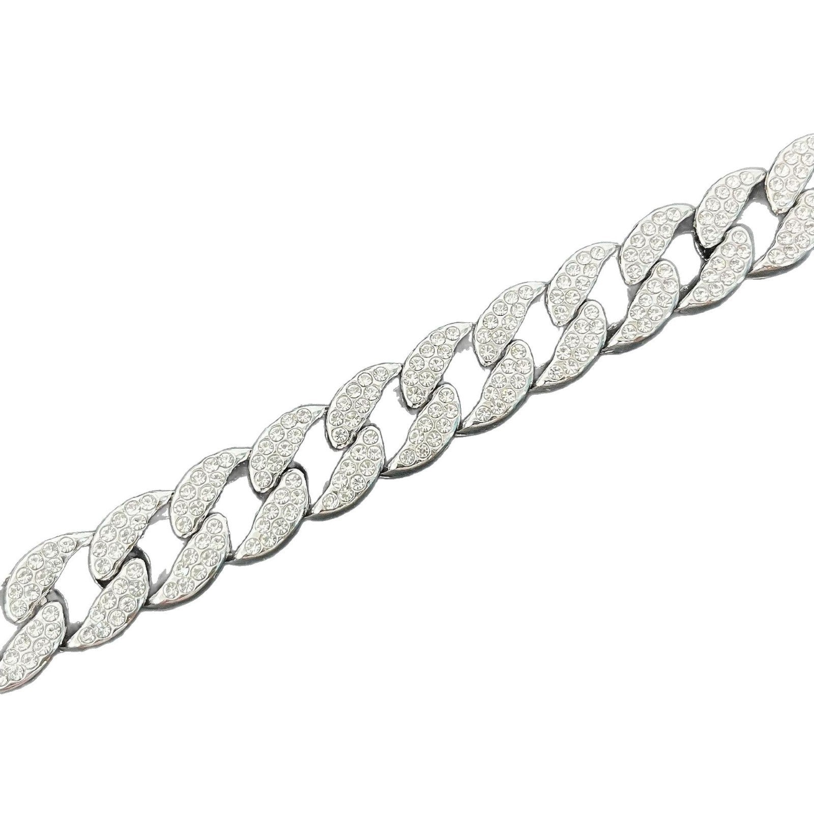 Bracelet Hip-Hop personnalisé pour les hommes et les femmes Chaîne Cubaine Tout-Diamant
