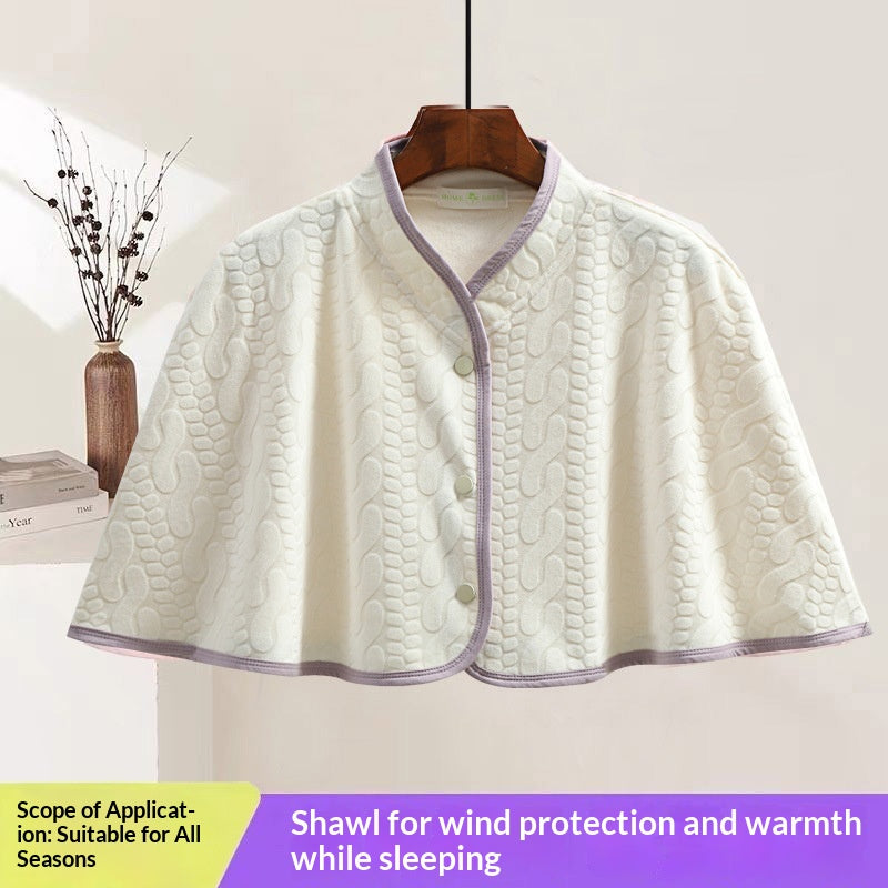 Autumn and Winter Island Velvet Cape-Style Châl