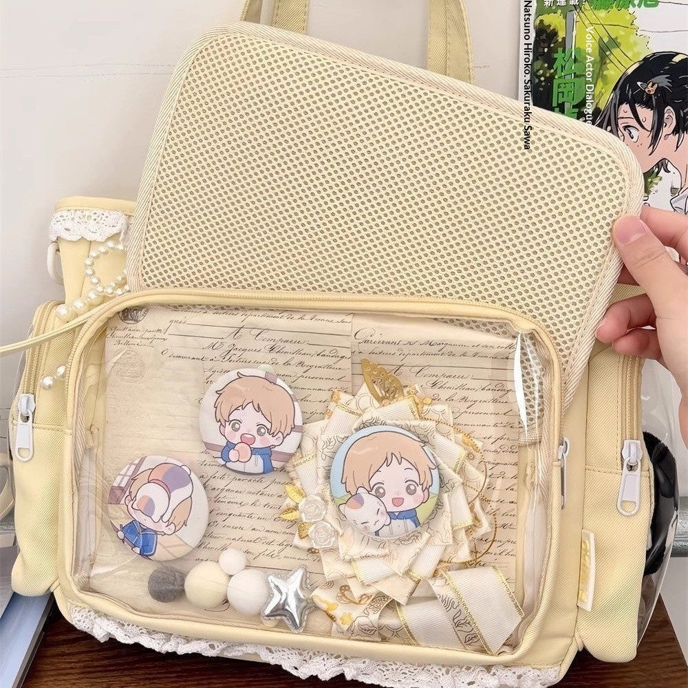 Sac de douleur d'insigne transparent de style japonais